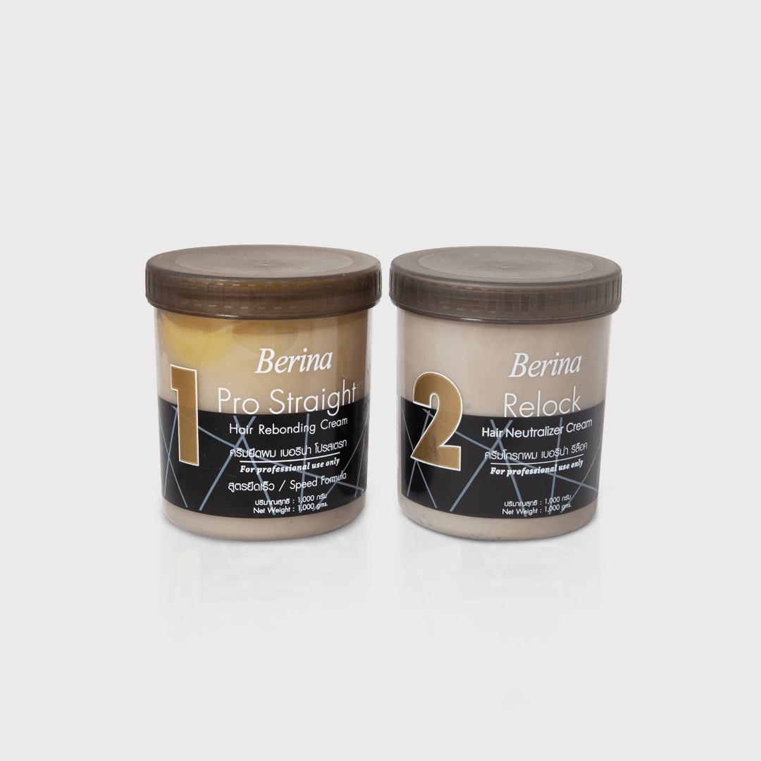 Berina Professional Pro Straight Rebonding Cream | Long-Lasting Straightening for Curly, Wavy & Frizzy Hair, 1000g Buy from Indicrest