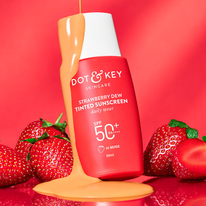 Dot & Key Strawberry Dew Tinted Sunscreen SPF 50+ PA++++, Beige Medium Deep