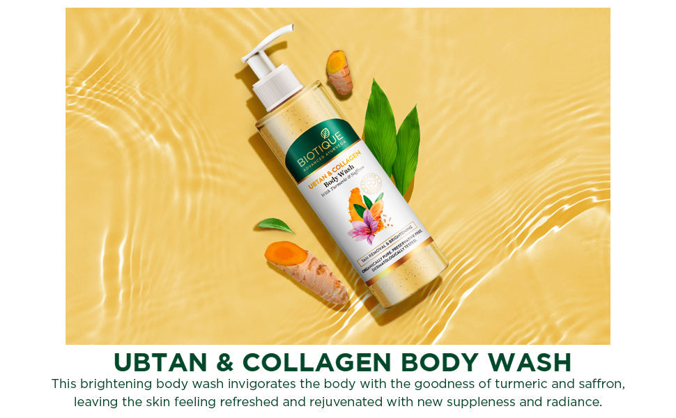 Biotique Ubtan & Collagen Body Wash, 200ml - Image 3 - Buy from Indicrest