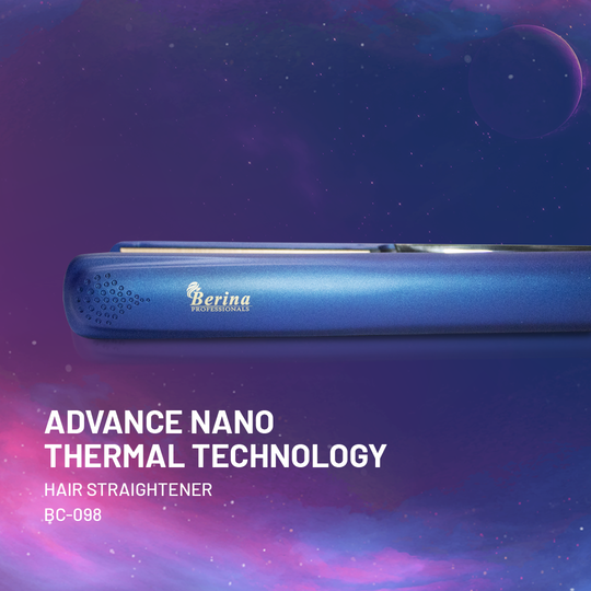 Berina Professional Advance Nano Thermal BC-098 Hair Straightener | Frizz Control, Smooth Finish & Advanced Heating, BC-098 Buy from Indicrest