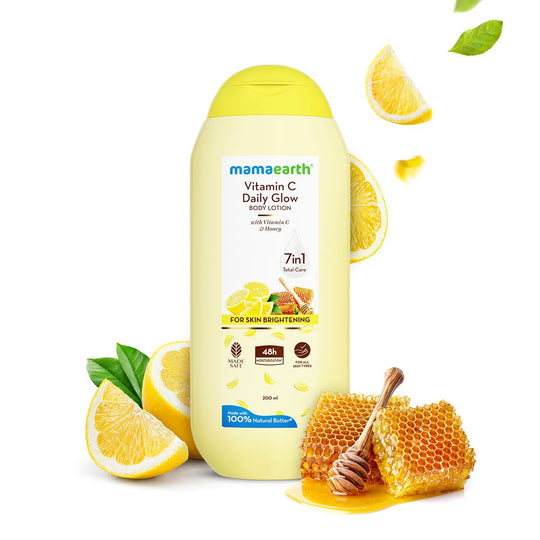 Mamaearth Vitamin C Daily Glow Body Lotion For Skin Brightening, 200ml - Buy from Indicrest