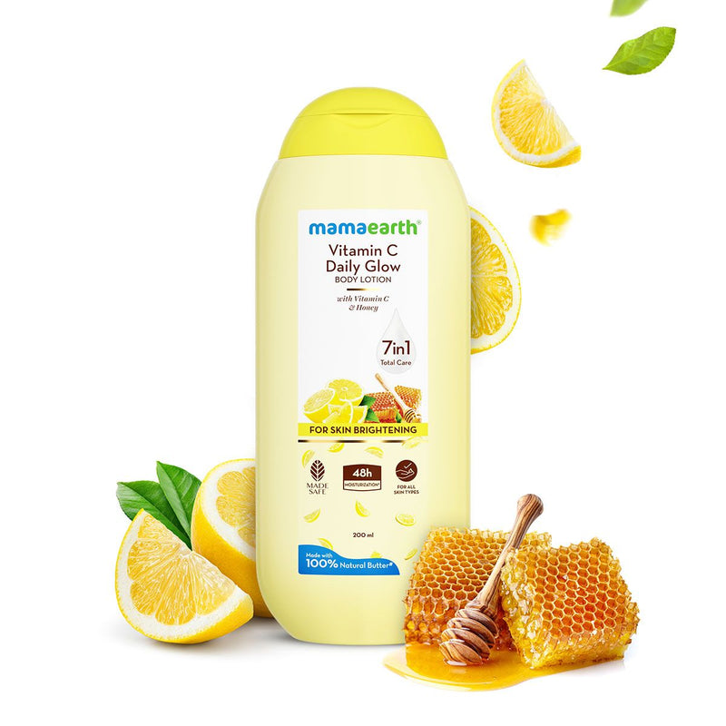 Mamaearth Vitamin C Daily Glow Body Lotion For Skin Brightening, 200ml - Buy from Indicrest