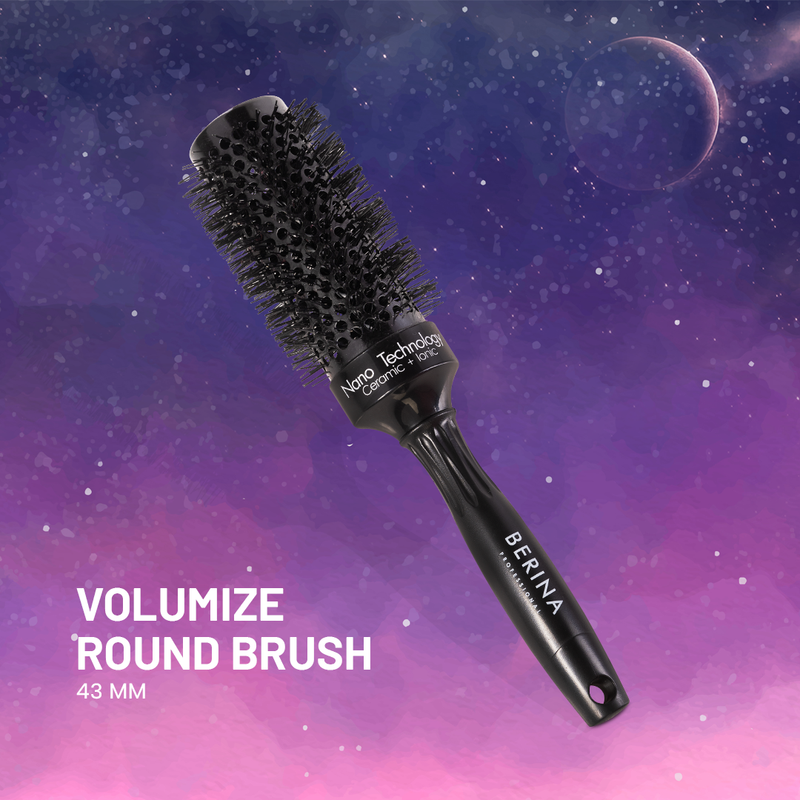 Berina Professional Volumize Round Brush 43mm | Adds Volume & Smooth Finish | Ideal for Medium Hair, 43 MM Buy from Indicrest