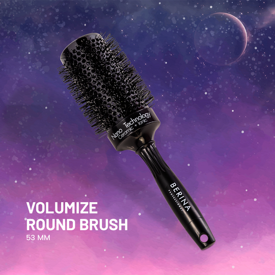 Berina Professional Volumize Round Brush 53mm | Adds Volume & Bounce | Ideal for Long Hair, 53 MM Buy from Indicrest