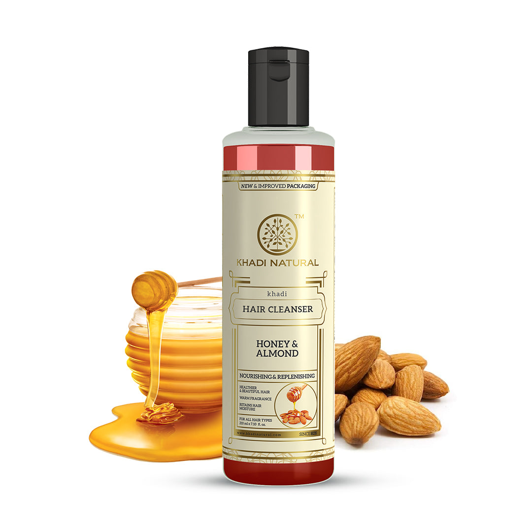 Khadi Natural Honey & Almond Hair Cleanser - 210ml - Image 6 - Buy from Indicrest