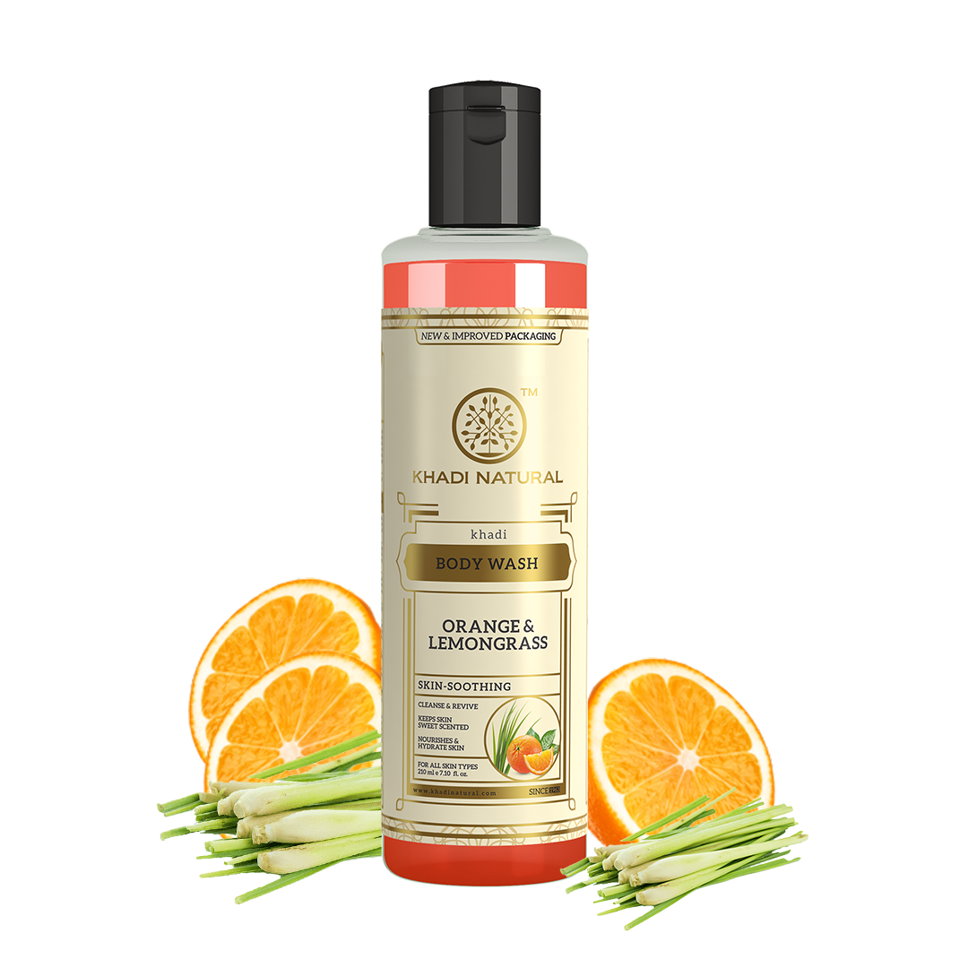 Khadi Natural Orange and Lemongrass Body Wash - 210ml - Buy from Indicrest