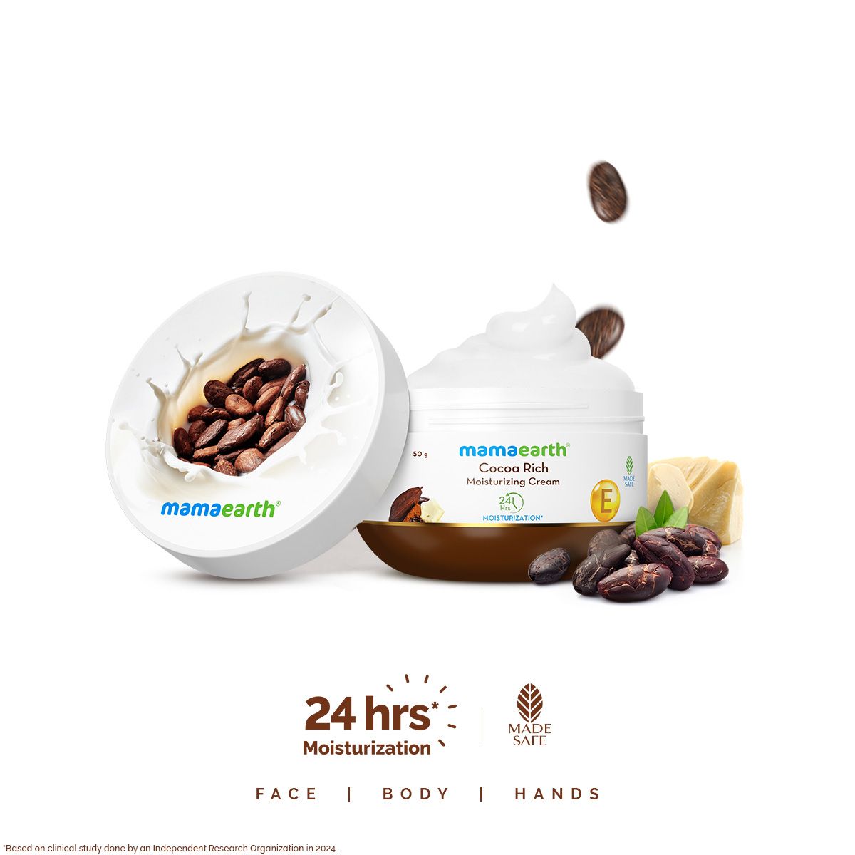 Mamaearth Cocoa Rich Moisturizing Cream with Cocoa Butter & Vitamin E for Deep Nourishment, 50g - Buy from Indicrest