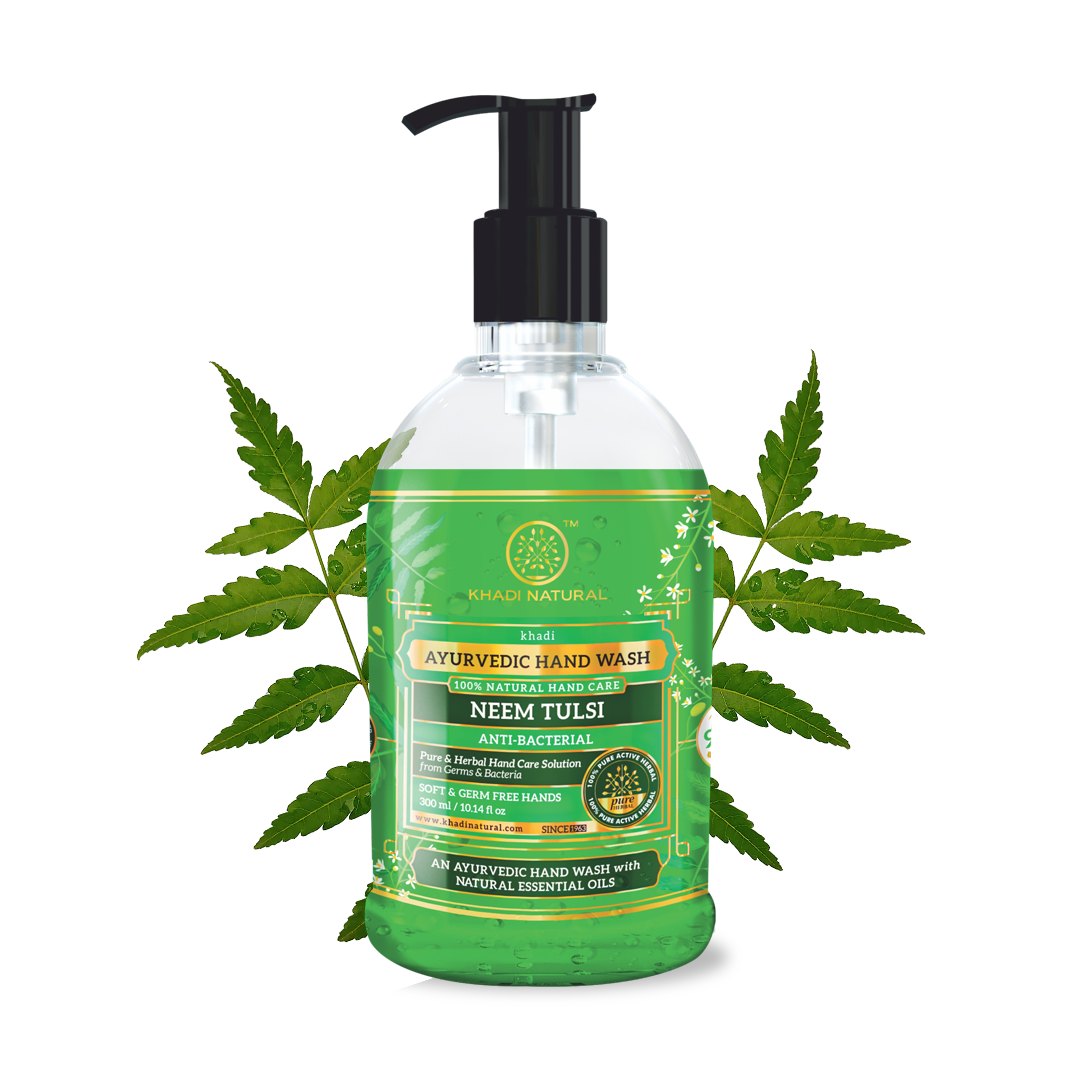 Khadi Natural Anti-Bacterial Neem Tulsi Handwash - 300ml - Buy from Indicrest