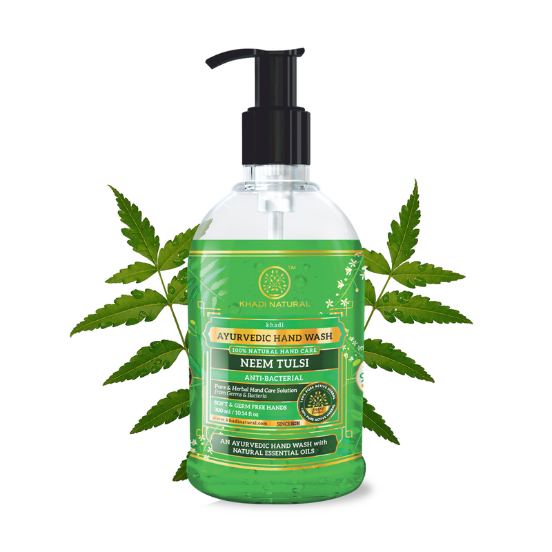 Khadi Natural Anti-Bacterial Neem Tulsi Handwash - 300ml - Buy from Indicrest