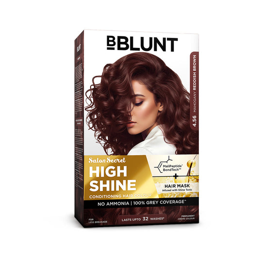 Bblunt High Shine Conditioning Hair Colour, Mahogany Reddish Brown 4.56 - Buy from Indicrest