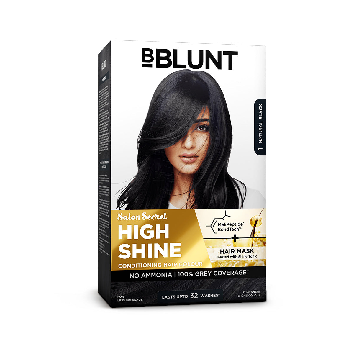Bblunt High Shine Conditioning Hair Colour, Natural Black Shade 1 - Image 15 - Buy from Indicrest