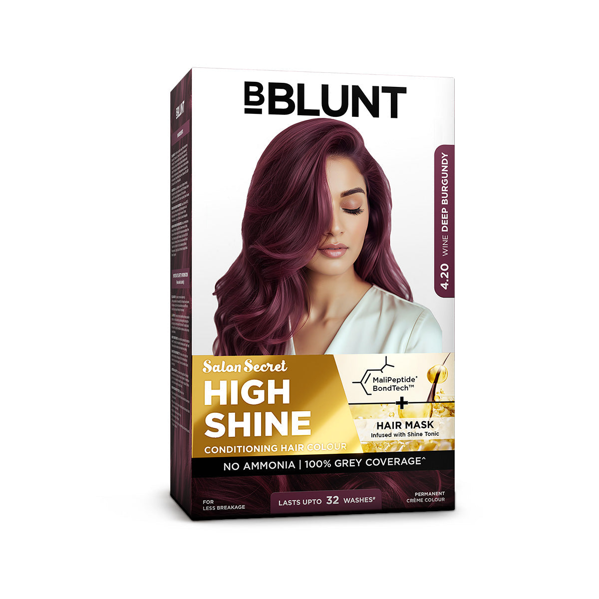 Bblunt High Shine Conditioning Hair Colour, Wine Burgundy Shade 4.20 - Image 14 - Buy from Indicrest