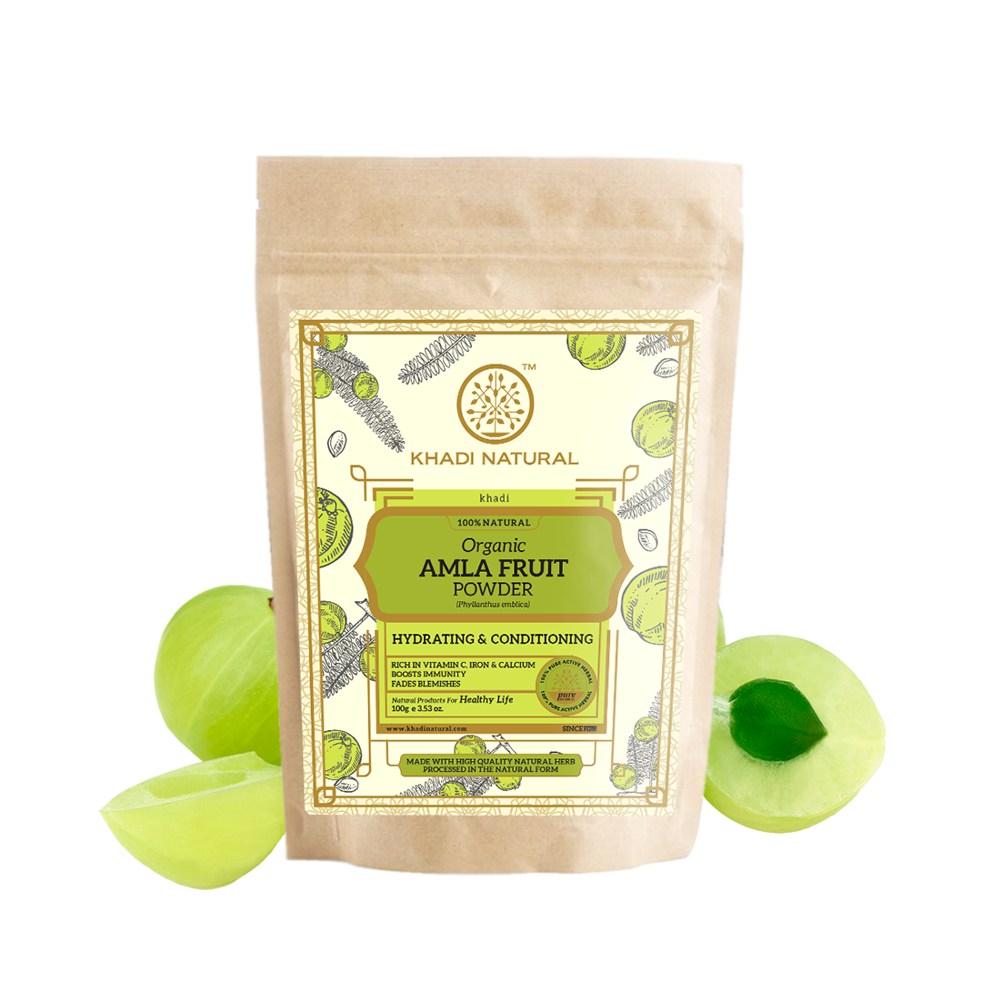 Khadi Natural Organic Amla Fruit Powder For Hair Care - 100% Natural - 100gm - Image 5 - Buy from Indicrest