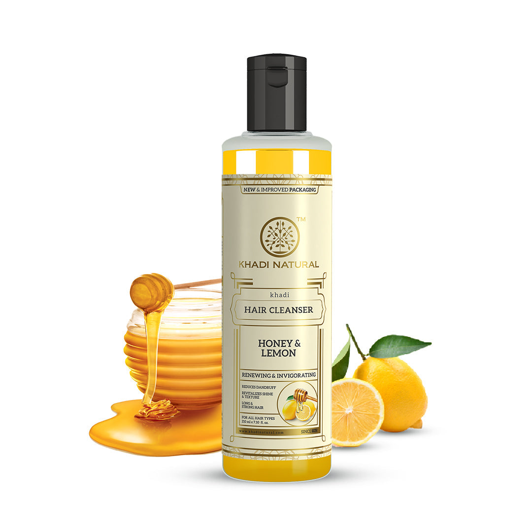 Khadi Natural Honey & Lemon Hair Cleanser - 210ml - Image 6 - Buy from Indicrest
