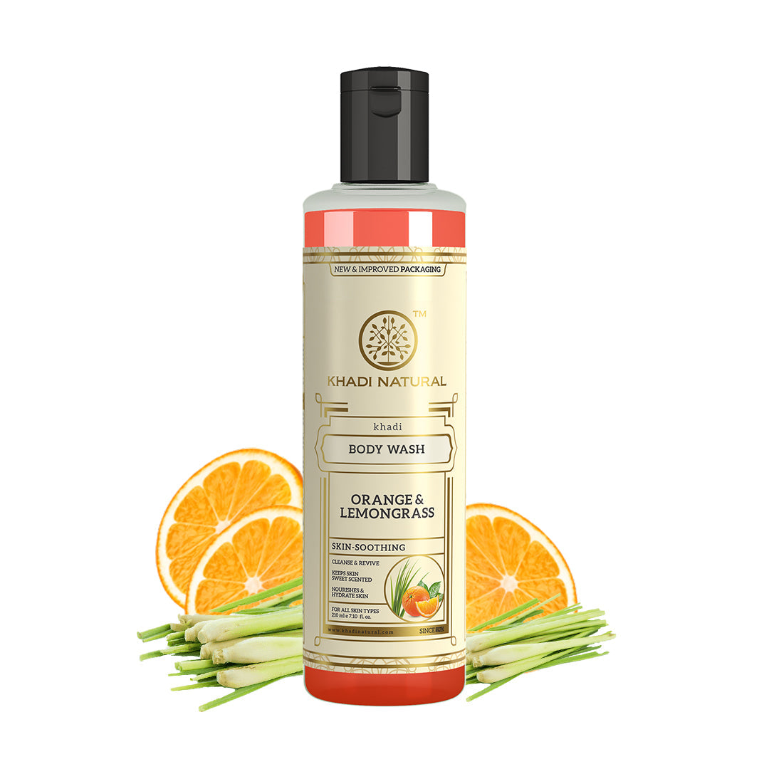 Khadi Natural Orange and Lemongrass Body Wash - 210ml - Image 6 - Buy from Indicrest