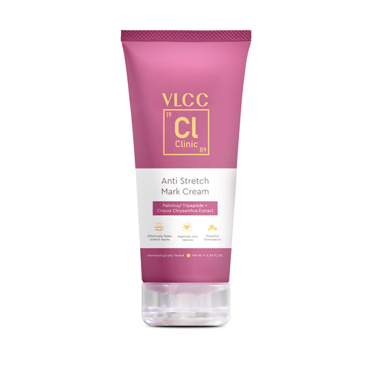 VLCC Anti Stretch Mark Cream - 100 ml - With Palmitoyl Tripeptide and Crocus Chrysanthus Extract - Buy from Indicrest