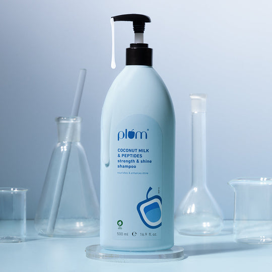 Plum Coconut Milk & Peptides Shampoo | Softens Strands | Nourishes Hair, 500ml Buy at Indicrest