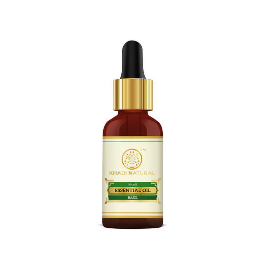 Khadi Natural Basil - Pure Essential Oil - 15ml - Buy from Indicrest