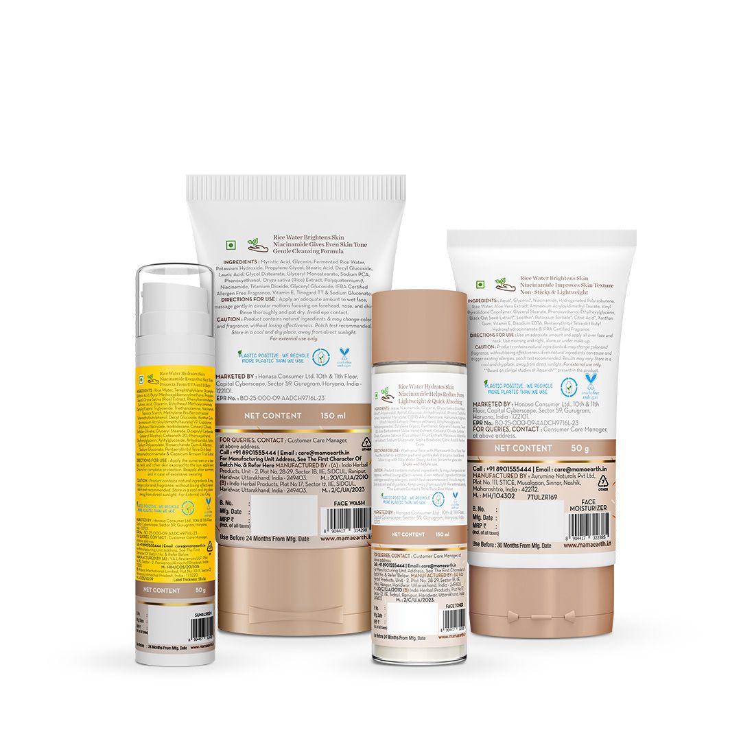 Mamaearth Rice to Radiance Combo with Rice Water & Niacinamide for Glass Skin Glow - Image 2 - Buy from Indicrest