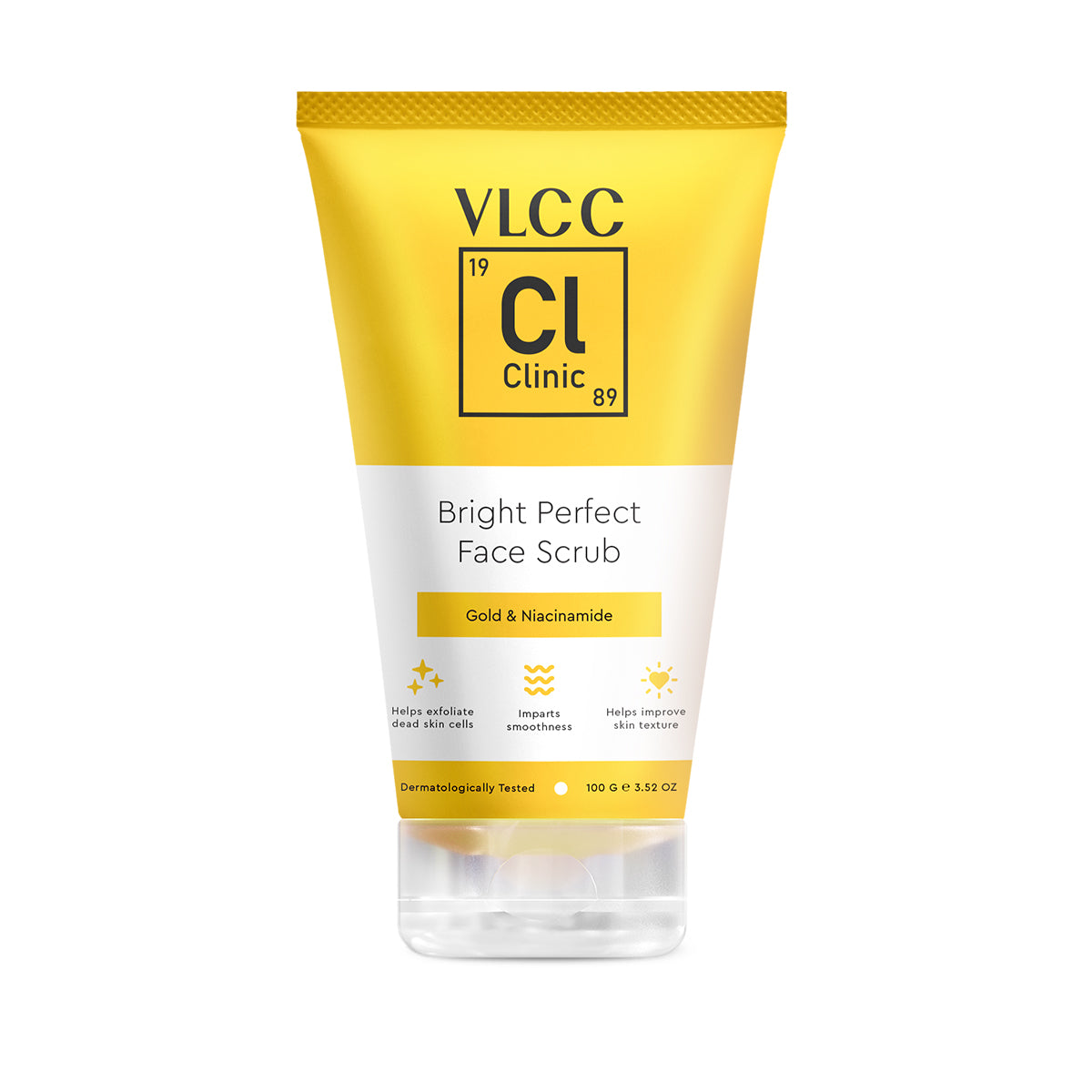 VLCC Bright Perfect Face Scrub -100 g - With Gold and Niacinamide - Buy from Indicrest