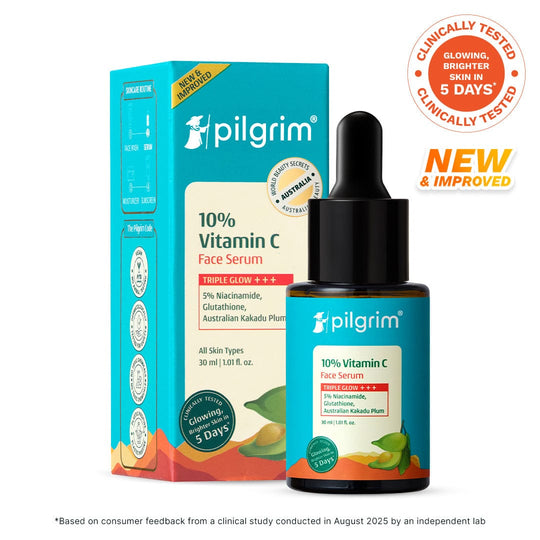 Pilgrim 10% Vitamin C Face Serum For Triple Glow+++, 30ml - Buy from Indicrest