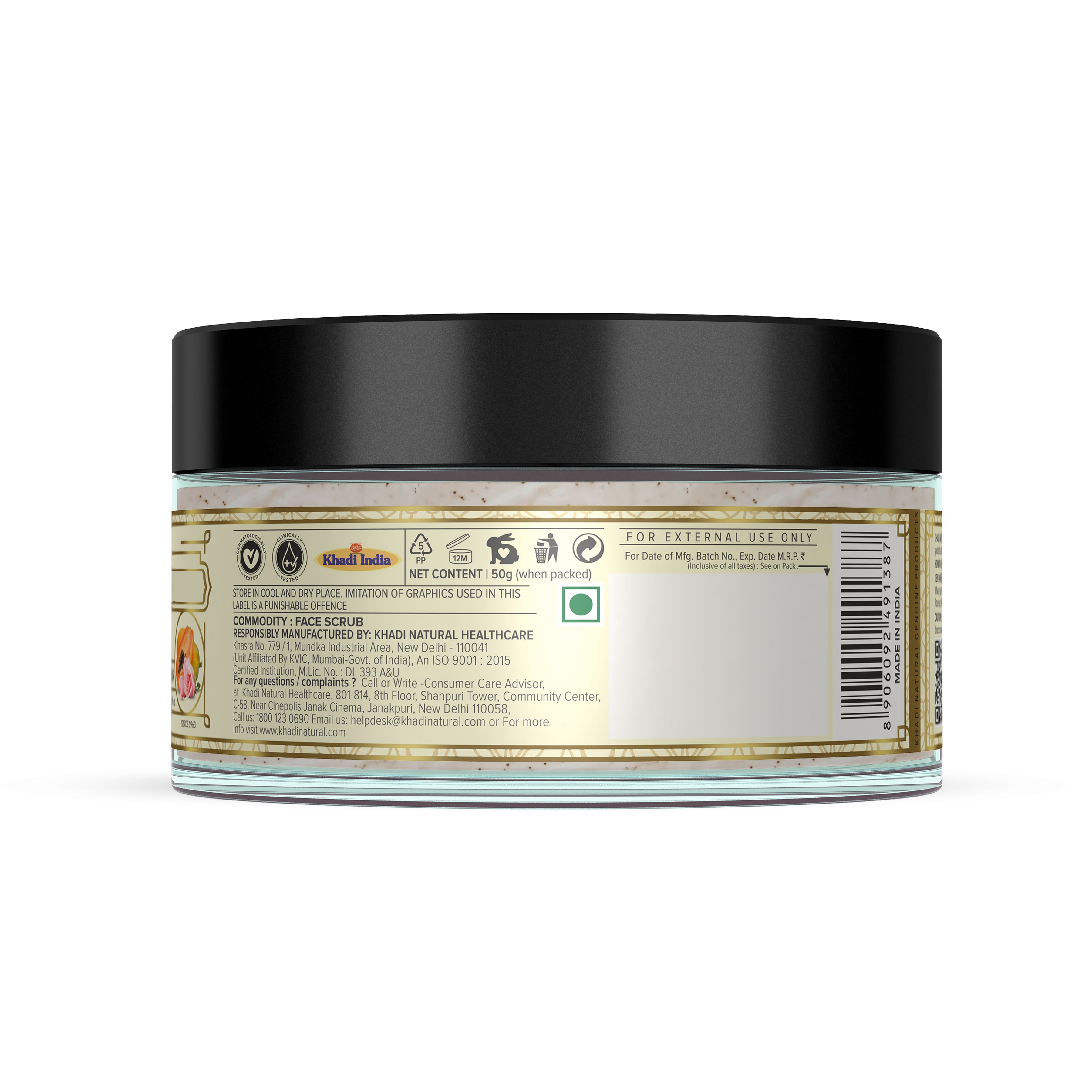 Khadi Natural Rose & Papaya Face Scrub - 50gm - Image 6 - Buy from Indicrest