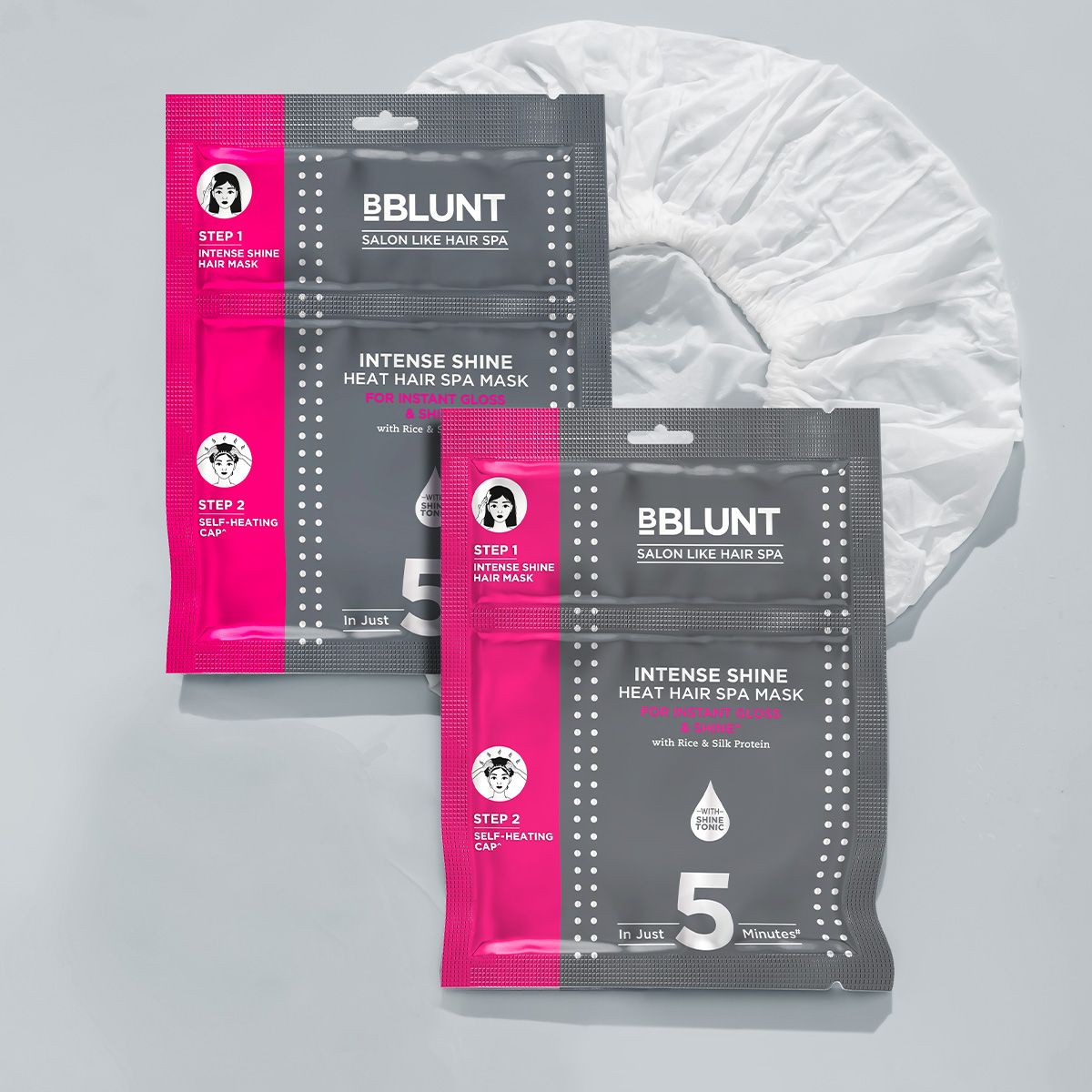 Bblunt Intense Shine Heat Hair Spa Mask with Rice & Silk Protein for SalonLike Hair Spa at Home, 70g, Pack of 2 - Buy from Indicrest