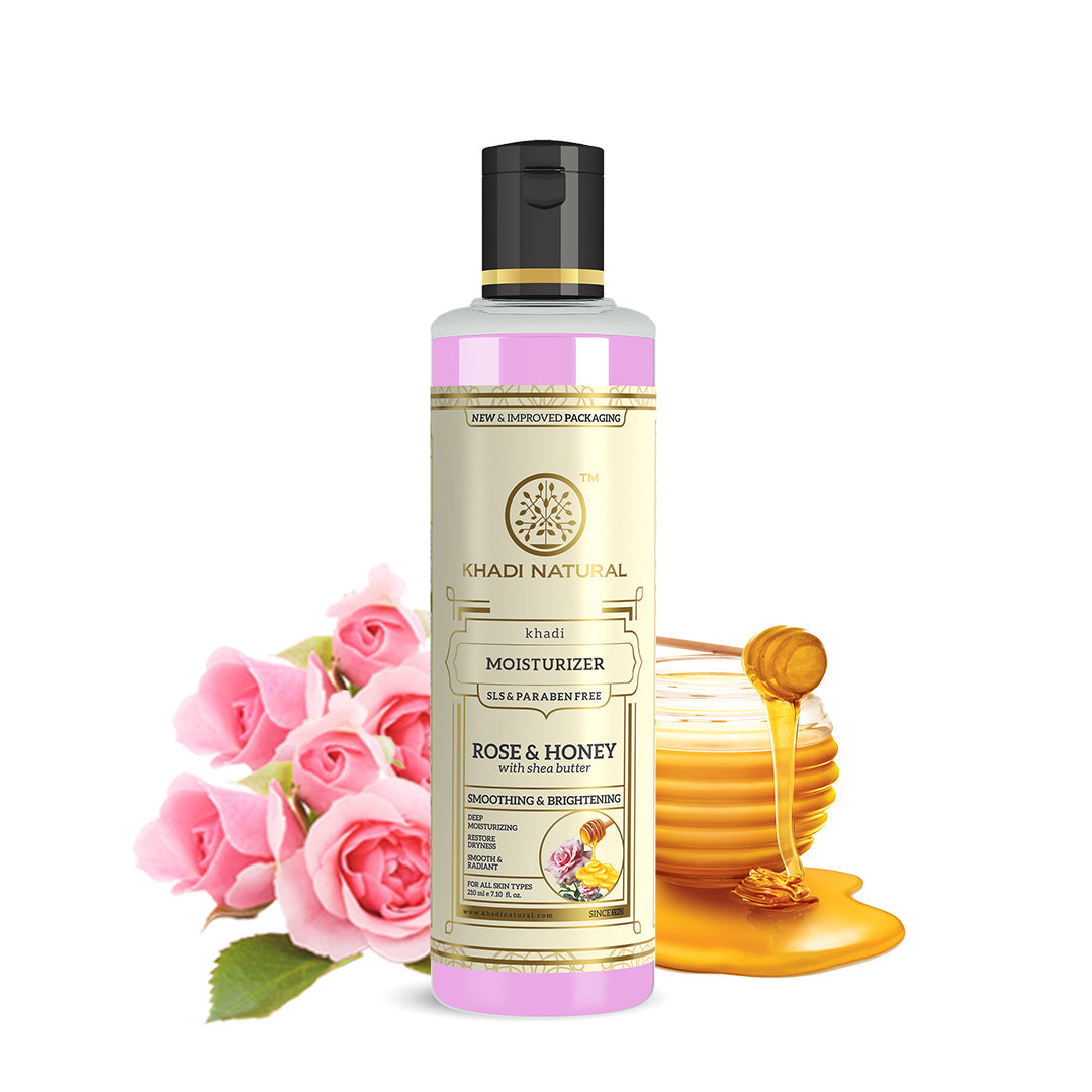 Khadi Natural Rose & Honey Moisturiser SLS & Paraben Free - 210ml Sale - Image 5 - Buy from Indicrest