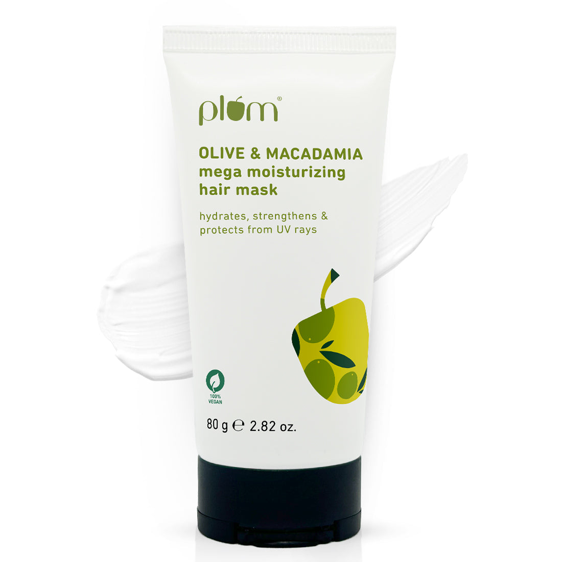 Plum Olive & Macadamia Mega Moisturizing Hair Mask | Repairs Damage | Smoothens Hair, 250g
