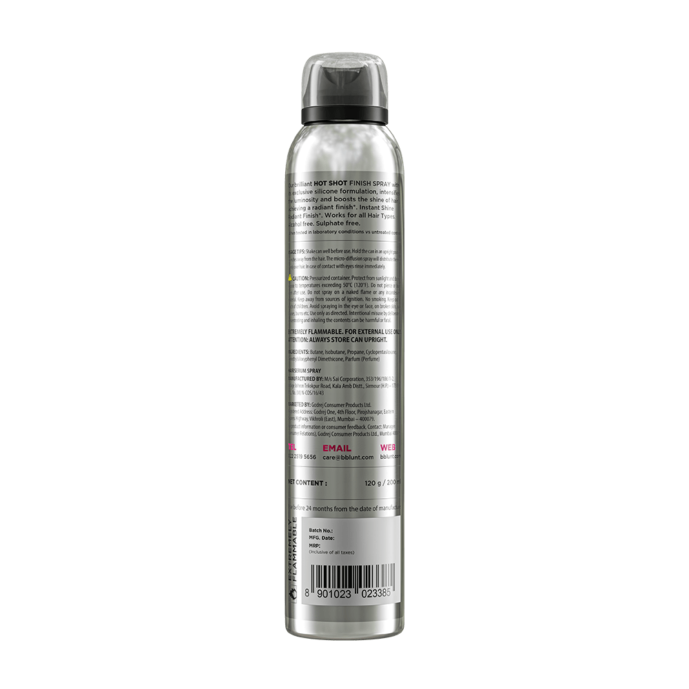Bblunt Hot Shot Finish Spray For Radiant Shine, 200ml - Image 6 - Buy from Indicrest