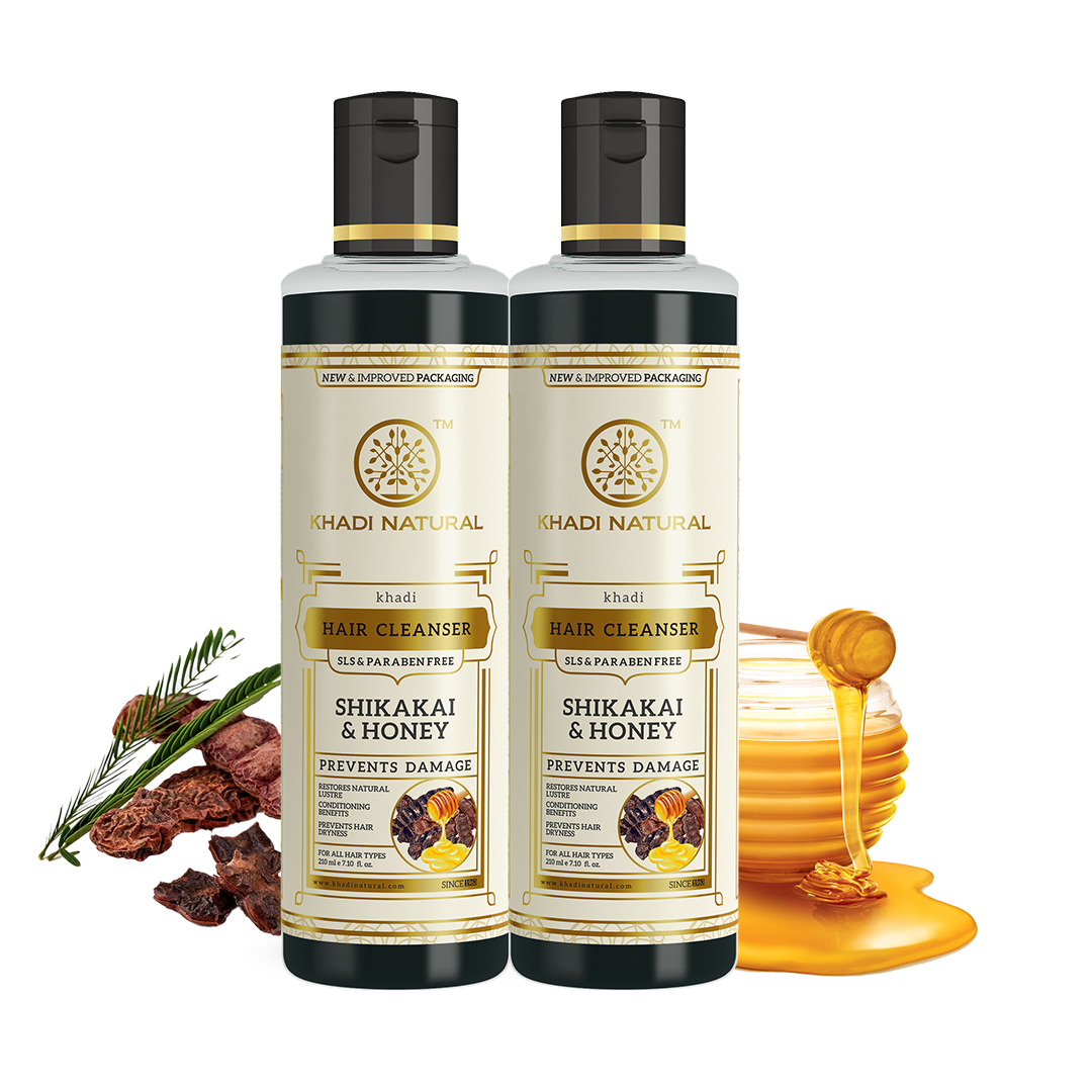 Khadi Natural Shikakai & Honey Cleanser Combo SLS & Paraben Free Pack of 2 - 210ml Each Sale - Image 5 - Buy from Indicrest