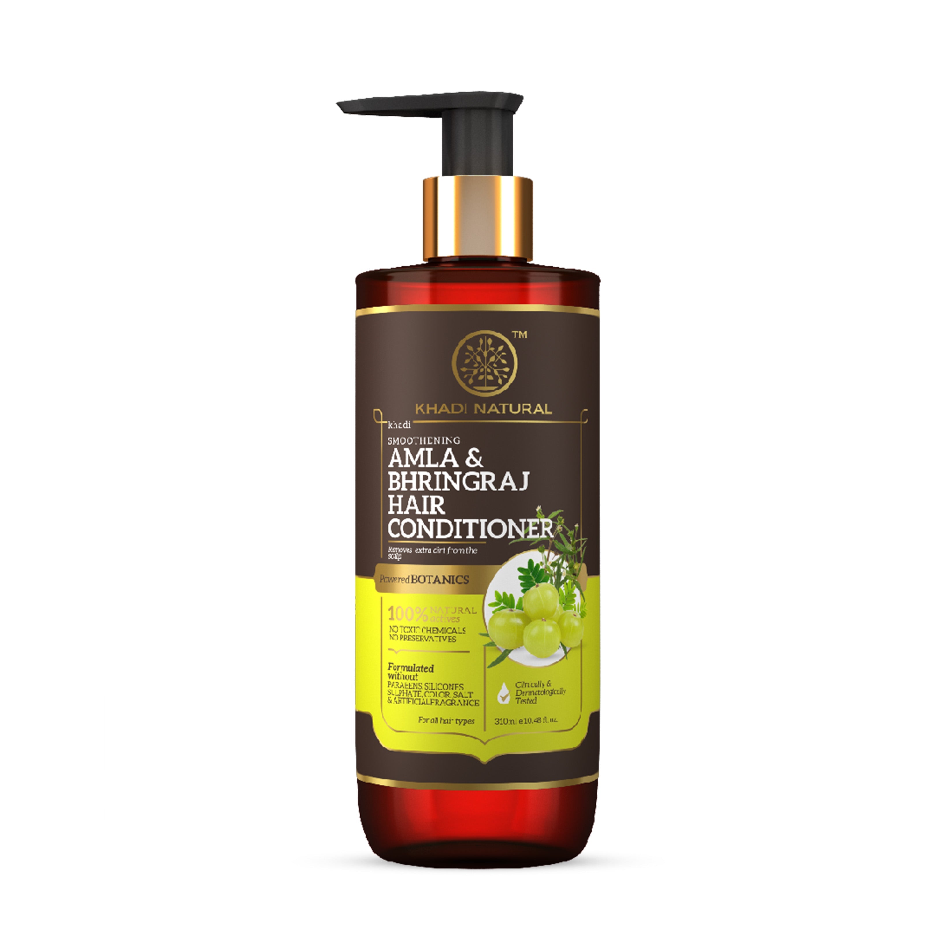 Khadi Natural Amla & Bhringraj Hair Conditioner - Paraben, Silicones, Sulphate, Color, Salt & Artificial Fragrance Free - 310ml - Buy from Indicrest