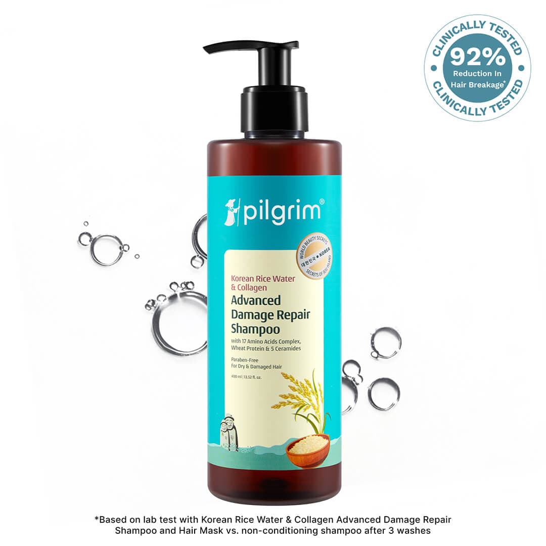 Pilgrim Korean Rice Water & Collagen Advanced Damage Repair Shampoo, 200ml - Image 2 - Buy from Indicrest