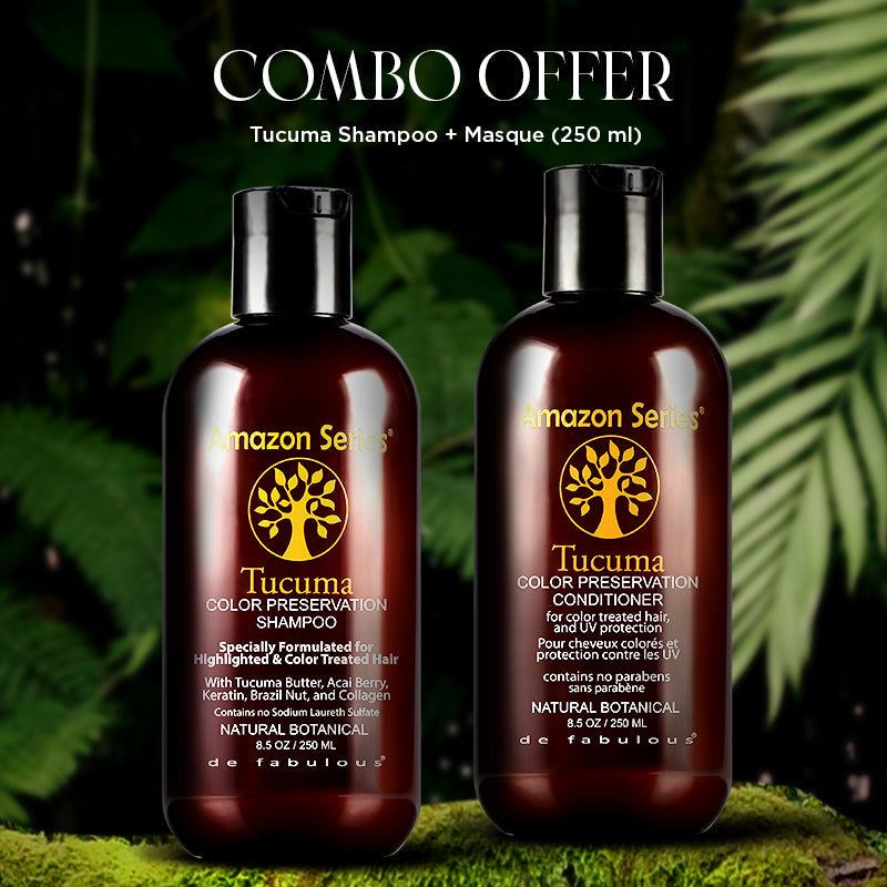 De Fabulous Amazon Series Tucuma Color Preservation Shampoo 250ml + Conditioner 250ml - Buy from Indicrest