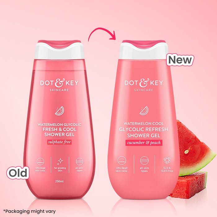 Dot & Key Watermelon Cooling Glycolic Acid Shower Gel, 250ml
