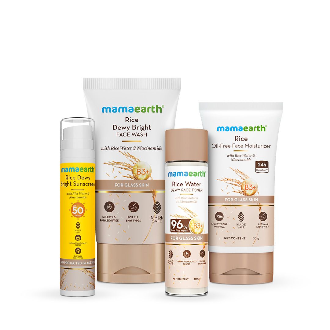 Mamaearth Rice to Radiance Combo with Rice Water & Niacinamide for Glass Skin Glow - Buy from Indicrest