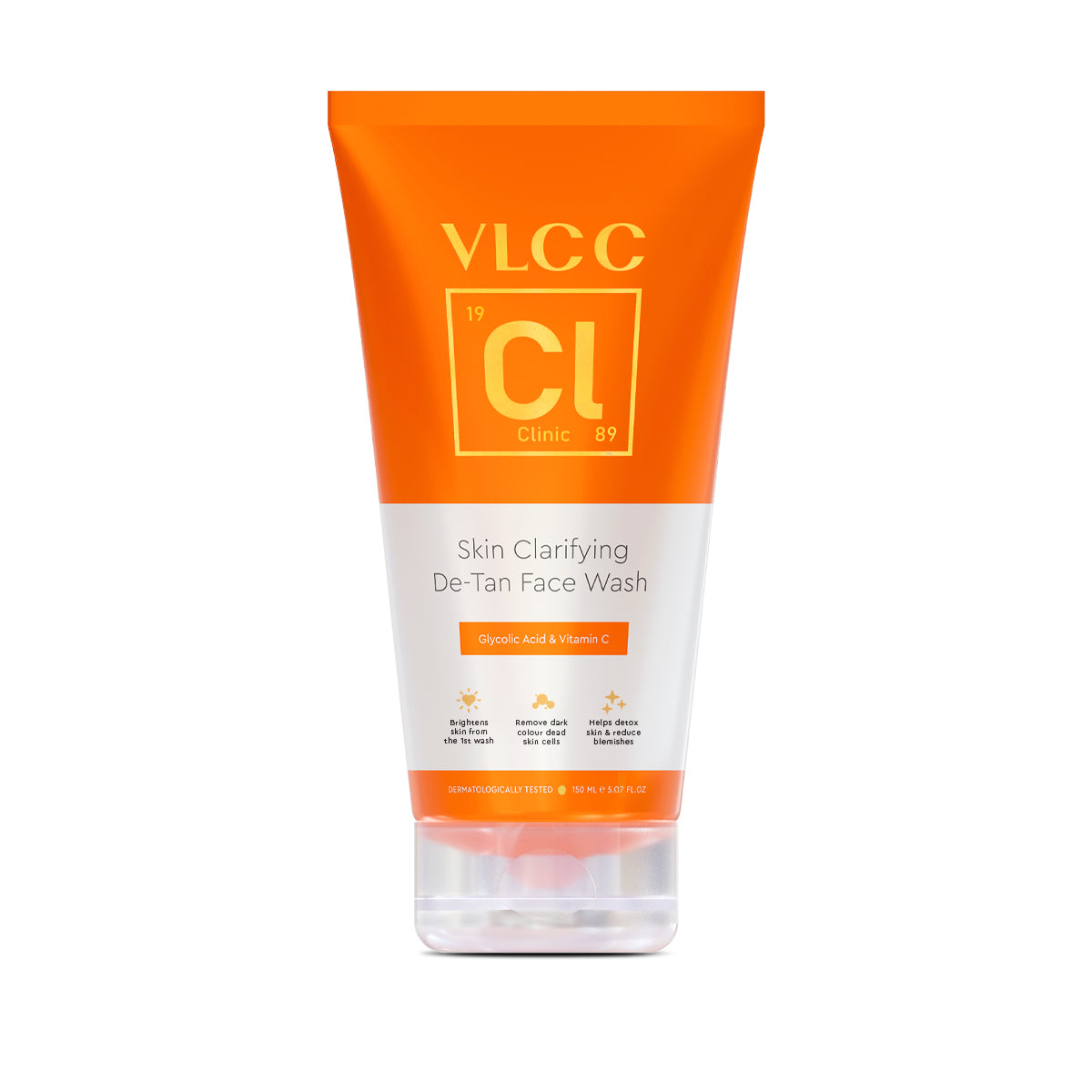VLCC Skin Clarifying De-Tan Face Wash -150 ml - Glycolic Acid and Vitamin C - Buy from Indicrest