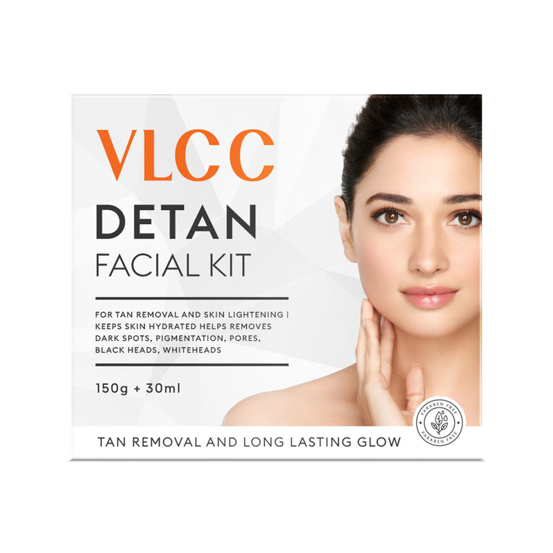 VLCC De-tan Facial Kit - 180g - For Tan Removal and Skin Lightening - Buy from Indicrest