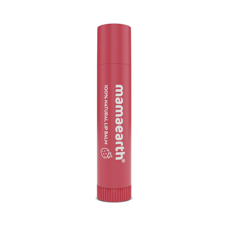 Mamaearth Nourishing Tinted 100% Natural Lip Balm with Vitamin E and Strawberry for Dry & Chapped Lips, 4g - Buy from Indicrest