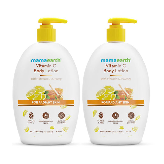 Mamaearth Vitamin C Body Lotion with Vitamin C & Honey for Radiant Skin, Pack of 2 X 400ml - Buy from Indicrest