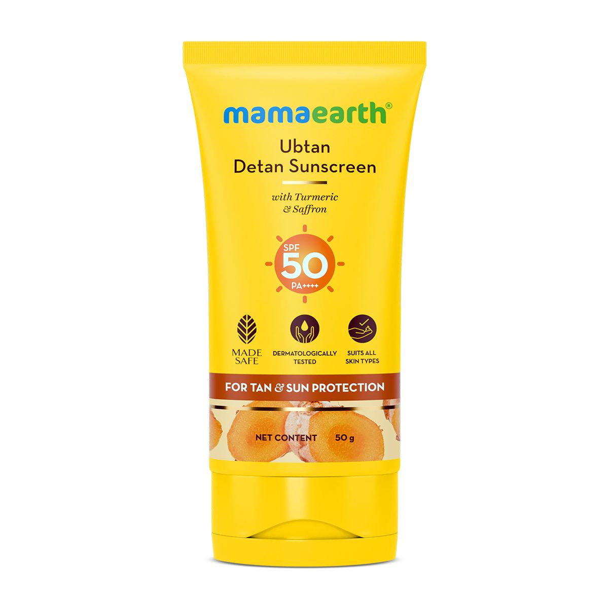 Mamaearth Ubtan Detan Sunscreen With Turmeric & Saffron For Sun Protection, 50g - Image 6 - Buy from Indicrest