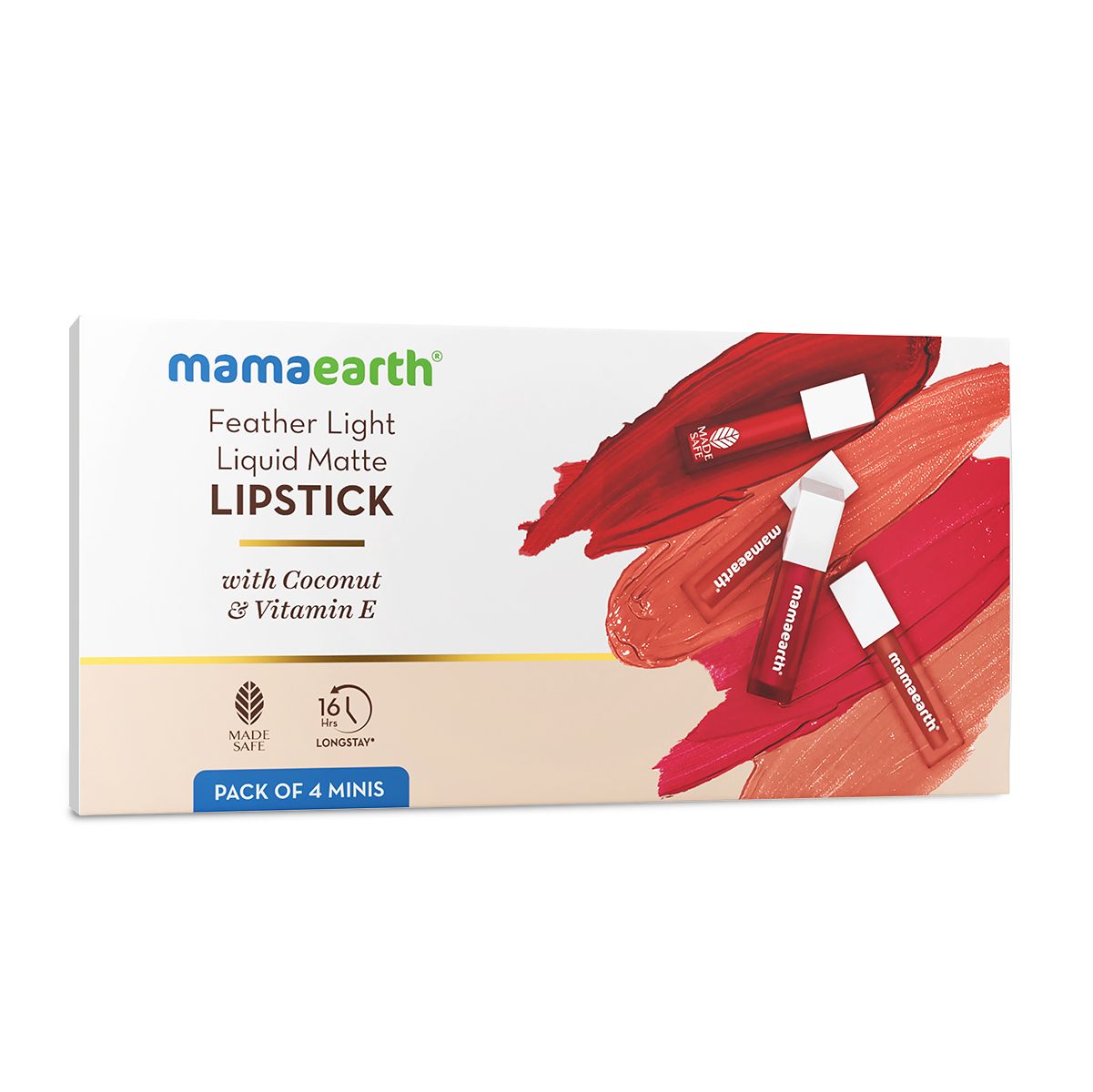 Mamaearth Feather Light Liquid Matte Lipstick, Pack of 4 minis (4 X 1.2 ml) - Buy from Indicrest