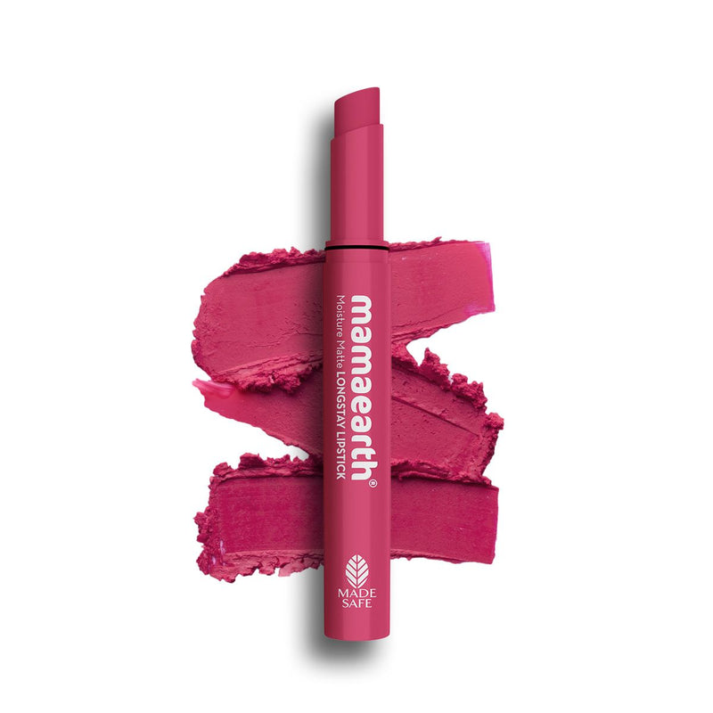 Mamaearth Moisture Matte Long Stay Lipstick, 2g | Candyfloss Pink - Buy from Indicrest
