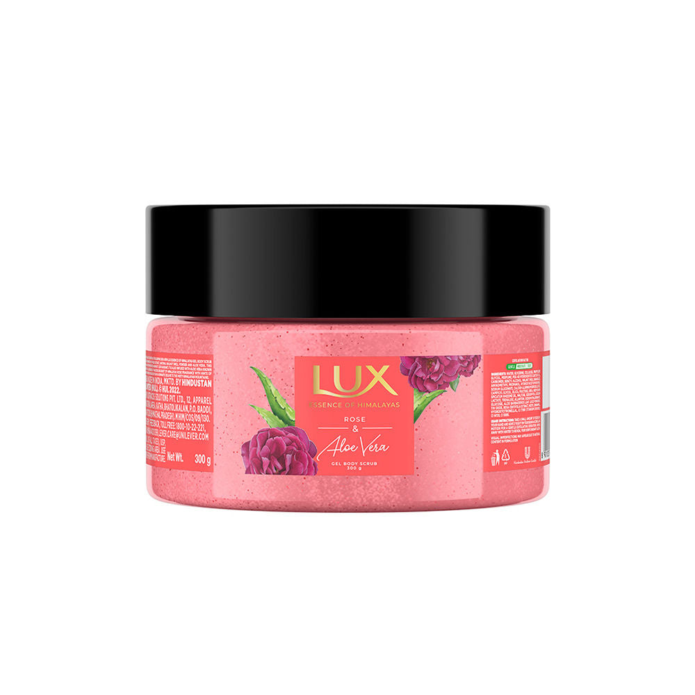 Lux Rose Aloevera Brightening Body Wash & Scrub Combo, 2 pieces