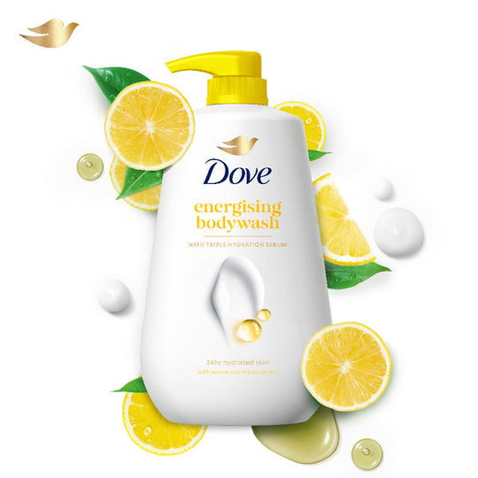 Dove Energising Body Wash With Lemon Scent And Vitamin C, 800ml