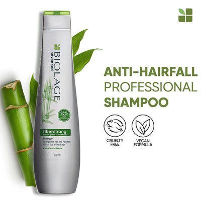Biolage Fiberstrong Shampoo for Hair Breakage, 12x Strength in Weak, Fragile Hair, 400ml