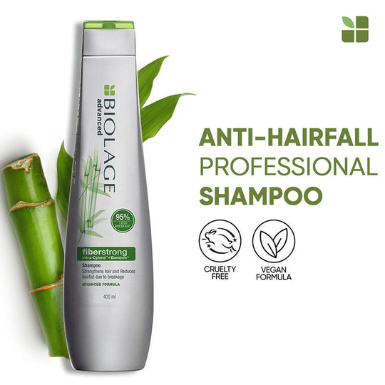 Biolage Fiberstrong Shampoo for Hair Breakage, 12x Strength in Weak, Fragile Hair, 400ml Buy at Indicrest