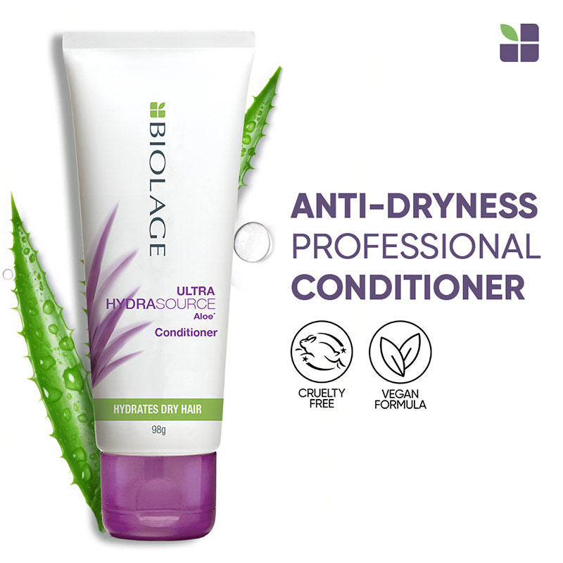 Biolage Hydrasource Plus Professional Conditioner with Aloe, Moisturizes & Hydrates Dry Hair, 98g Buy at Indicrest