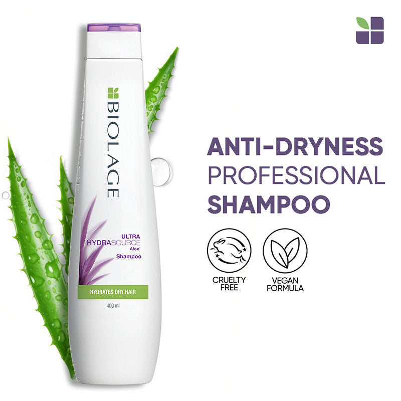 Biolage Professional Hydrasource Shampoo with Aloe, Moisturizes & Hydrates Dry Hair, 400ml Buy at Indicrest