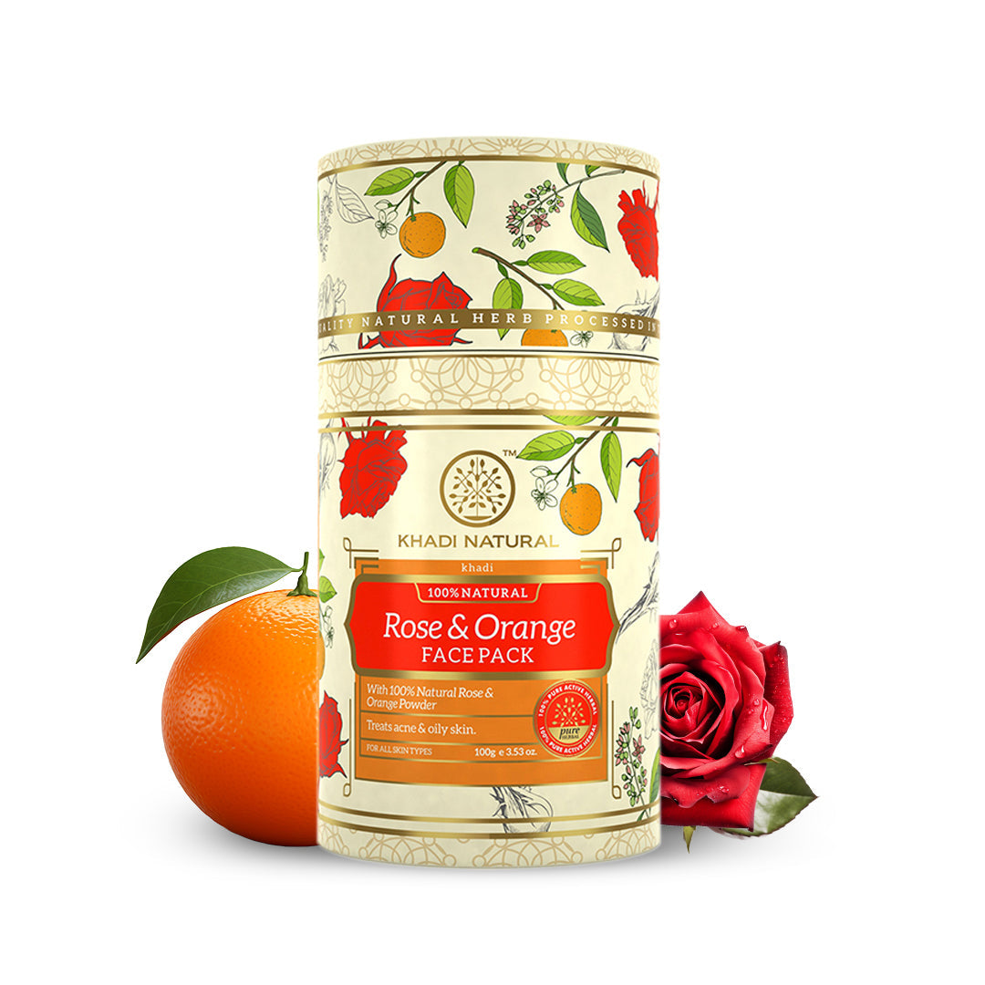 Khadi Natural Rose & Orange Face Pack - 100gm - Image 6 - Buy from Indicrest